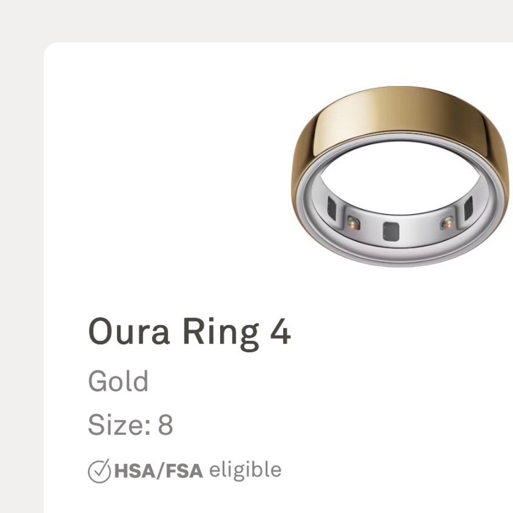 Oura Ring 4 Size 8 (New in Box)